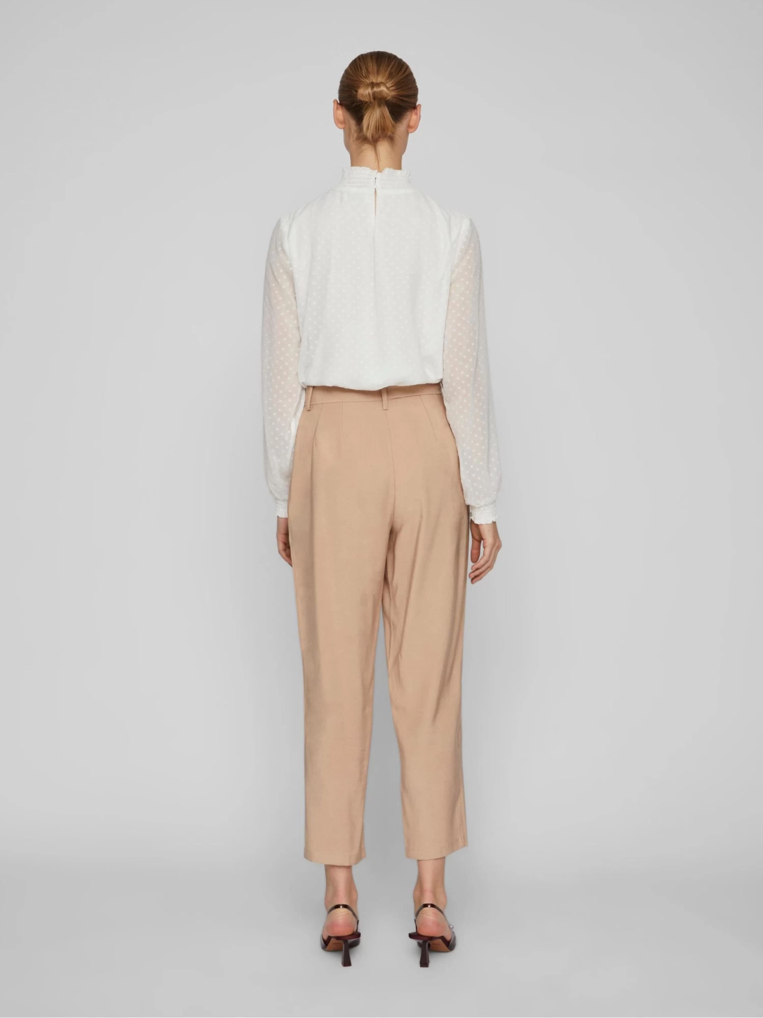 Vila Bandplooibroeken Regular Bandplooibroek KAYA Dames Sand 5 Vila Bandplooibroeken Regular Bandplooibroek KAYA Dames Sand - Afbeelding 5