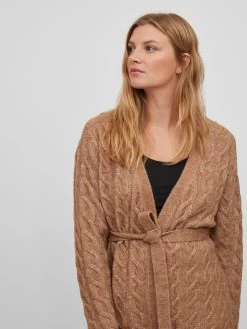 Vila Vesten Gebreid Vest ELLA Dames Lichtbruin -Vila 2b4b452f8f1143c571953e1023b9cf96