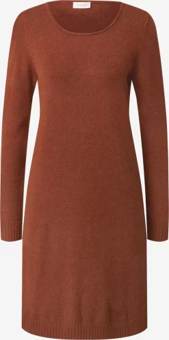 Vila Gebreide Jurken Gebreide Jurk Dames Oker