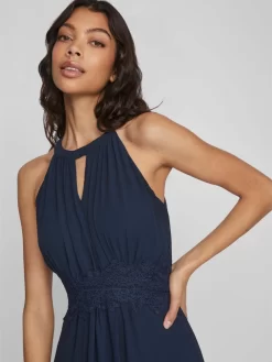 Vila Maxi Jurken Jurk Milina Dames Donkerblauw -Vila 2c95e1a36a04aa2cd7d6d7659add3019 scaled