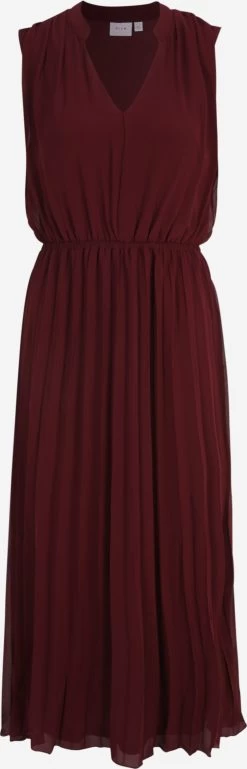 Midi Jurken Jurk Dames Wijnrood