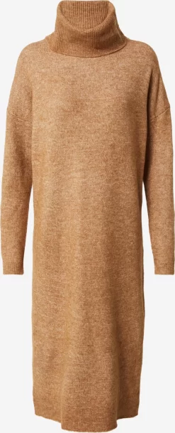 Vila Gebreide Jurken Gebreide Jurk Mathilda Dames Lichtbruin