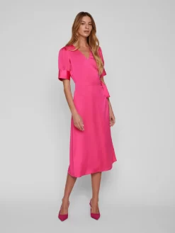 Vila Midi Jurken Jurk Naria Dames Magenta -Vila 2e13048eac4715f95a550109dfb55cac scaled