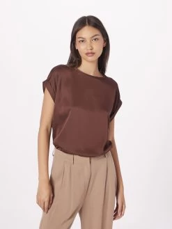 Vila T-shirts Shirt Dames Chocoladebruin -Vila 2f36ef66b32afbf9c45f1a6d2e2dde2a