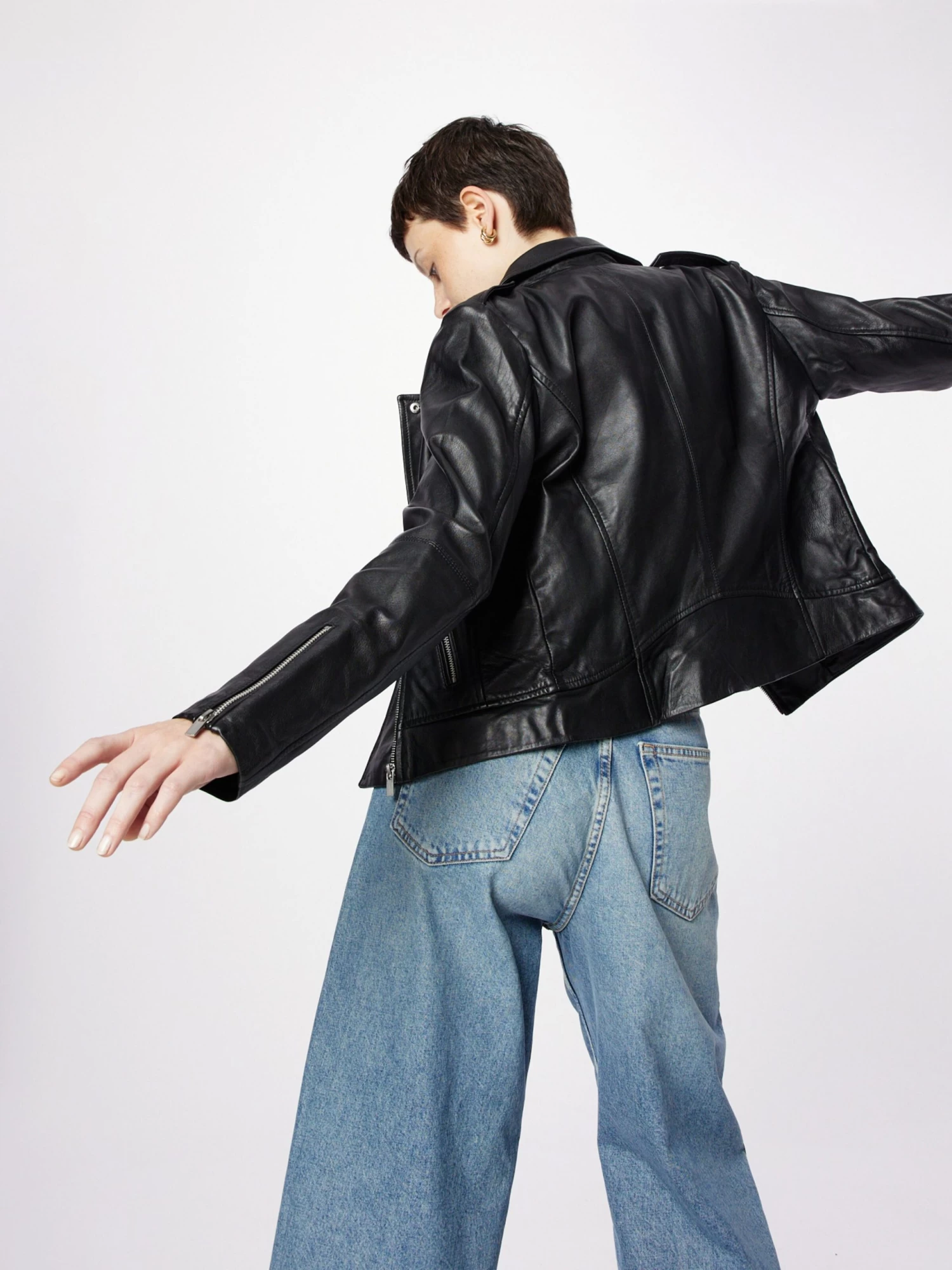 Vila Leren Jassen Tussenjas Feli Dames Zwart 4 Vila Leren Jassen Tussenjas Feli Dames Zwart - Afbeelding 4