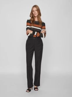 Vila Bandplooibroeken Wide Leg Bandplooibroek Winnie Dames Zwart -Vila 2fb8940fd998ec9e0a7fc70bc317b62d