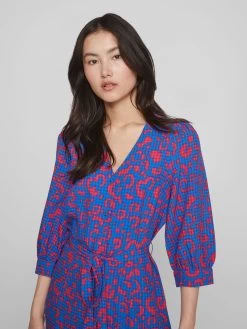 Vila Midi Jurken Jurk Dames Blauw -Vila 2fe2253423472ffcb83256a165c4406a