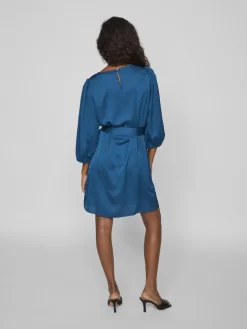 Vila Blousejurken Blousejurk Dames Blauw -Vila 304a418c0f1d78dfd20de3e83bb23c09 scaled
