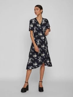 Vila Mini Jurken Jurk Dames Marine / Navy / Lichtblauw -Vila 31904dd5cdfe015e0018a419c7b8aeb2