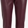Vila Leren Broeken Skinny Broek Dagmar Dames Bordeaux