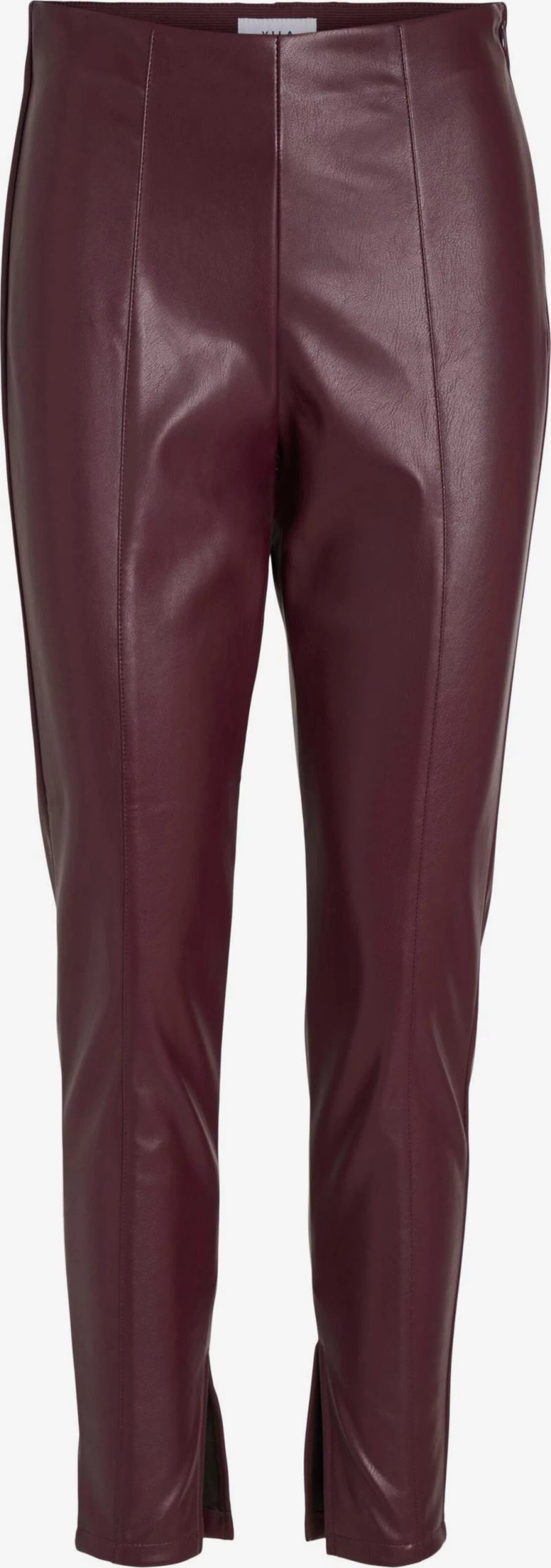 Vila Leren Broeken Skinny Broek Dagmar Dames Bordeaux 1 Vila Leren Broeken Skinny Broek Dagmar Dames Bordeaux