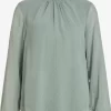 Vila Blouseshirts Blouse Dobby Dames Jade Groen