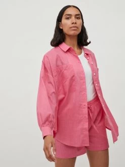 Vila Overhemden Blouse Fabio Dames Lichtroze -Vila 3417b51931139676c50086d292489e6d