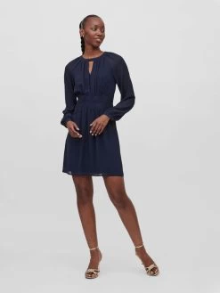 Mini Jurken Jurk MILINA Dames Navy -Vila 34a8b176e149c393a9c0ba0f1b2488d6