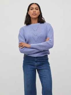 Vila Fijngebreide Truien Trui Dames Lichtlila -Vila 34bd97d43873c7c2fcd2acd58739adb0