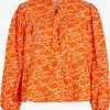 Vila Overhemden Blouse Dames Oranje