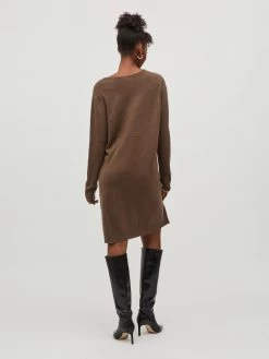 Vila Gebreide Jurken Gebreide Jurk Ril Dames Olijfgroen -Vila 35533b2289d3cb07220d879207f5d3a1