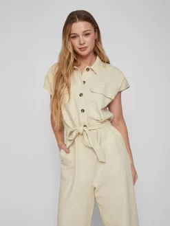 Vila Lange Jumpsuits Jumpsuit Tilo Dames Ecru -Vila 35a6a72ea72f93e7776567c761b7fbbf scaled