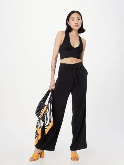 Vila Bandplooibroeken Loosefit Bandplooibroek Elin Dames Zwart -Vila 36411d72edba7d0764d59cd01f709cdf