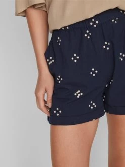 Vila Shorts Loosefit Broek Marie Dames Navy -Vila 3681f12c9ca4b3791ae2cffd30a01d60