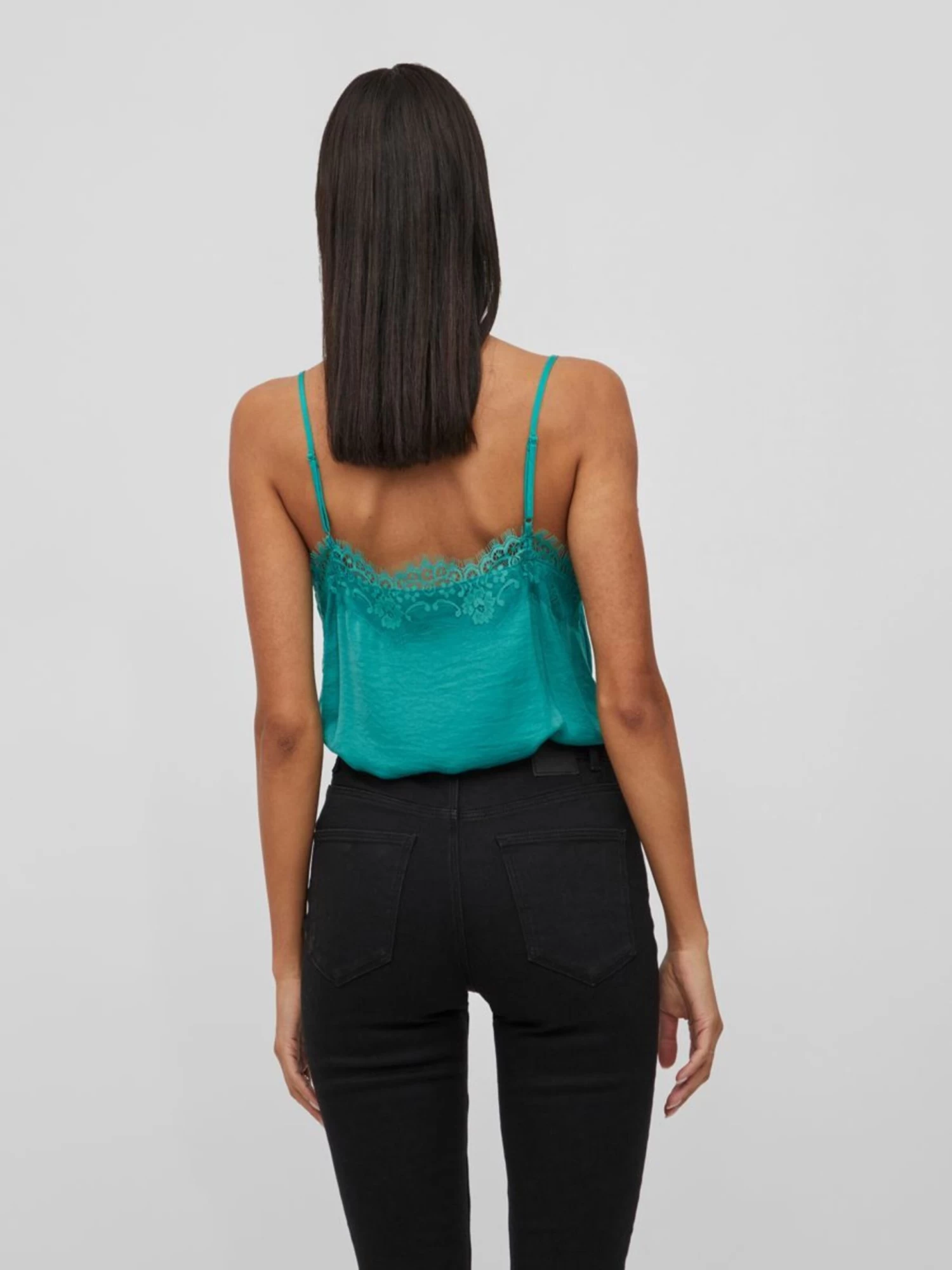 Vila Kanten Tops Top Dames Jade Groen 4 Vila Kanten Tops Top Dames Jade Groen - Afbeelding 4