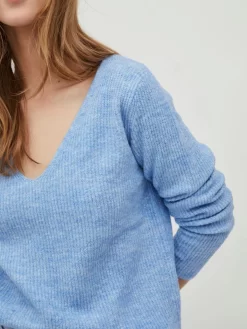 Vila Fijngebreide Truien Trui Dames Blauw 11 Vila Fijngebreide Truien Trui Dames Blauw -Vila 3870c1b5baccfdcf80c76afc367cddb3 scaled