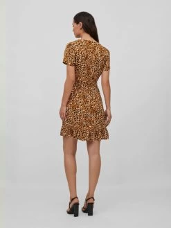 Vila Mini Jurken Jurk Dames Oranje -Vila 3986af971456734c9f9a29ccd0e6d069