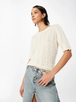 Vila Fijngebreide Truien Trui Dames Crème -Vila 39e0a4dacb0448e9c86231e9d159038b