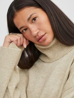 Vila Coltruien Trui Ril Dames Beige -Vila 3a7132383a38bd7db75a3cf63a80a1ab