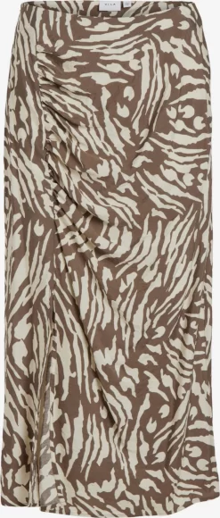 Vila Midi Rokken Rok Dames Beige / Bruin