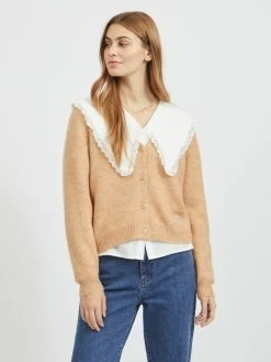 Vila Vesten Gebreid Vest Dames Oranje / Pink -Vila 3bb20dc34be1f6959c859d7e33c09545