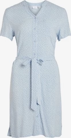 Vila Blousejurken Blousejurk Dames Lichtblauw