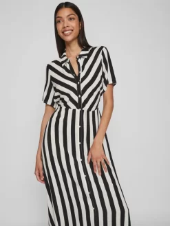 Vila Maxi Jurken Blousejurk Dames Zwart / Wit -Vila 3c78984b13c70778272943f1399ef2c2 scaled