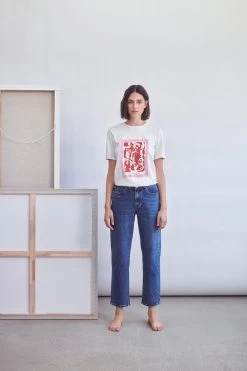 Vila T-shirts Shirt MATHILDE Dames Wit -Vila 3fc50be27a0be2065ffb87758f390f15