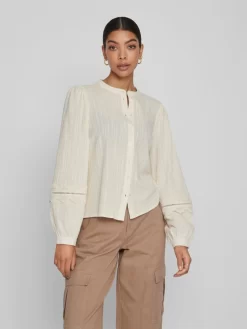 Vila Kanten Blouses Blouse Dames Ecru -Vila 40027e3ebe11dd1d4c99da12c9518f3c scaled