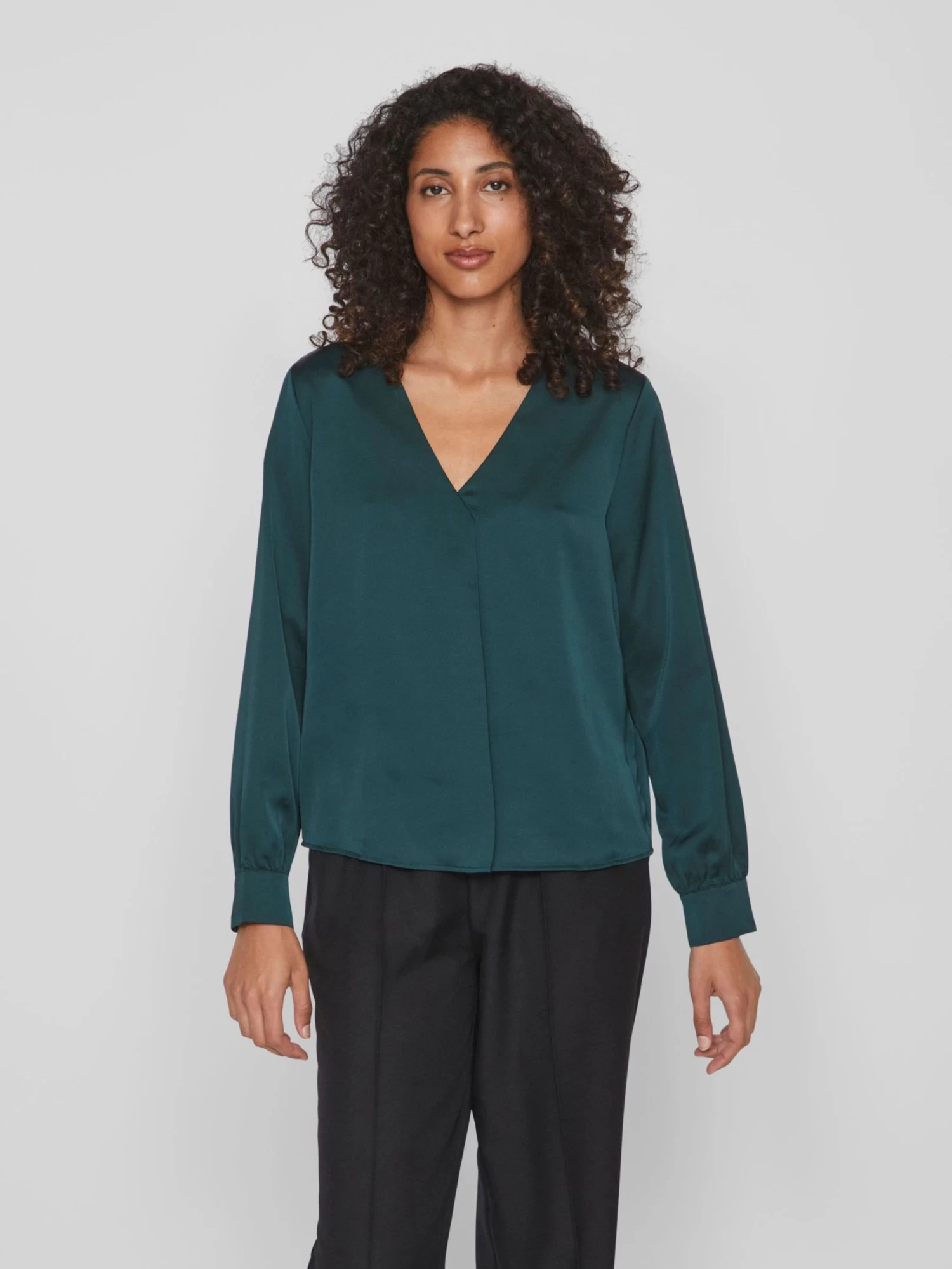 Vila Blouseshirts Blouse Dames Groen / Petrol / Donkergroen 3 Vila Blouseshirts Blouse Dames Groen / Petrol / Donkergroen - Afbeelding 3