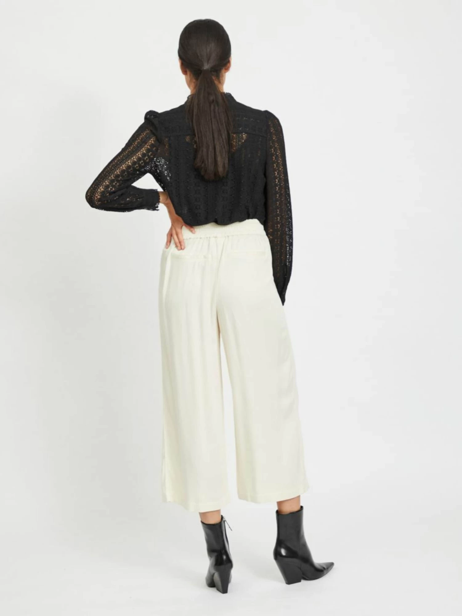 Vila Culottes Wide Leg Broek VIFANZA Dames Wit 3 Vila Culottes Wide Leg Broek VIFANZA Dames Wit - Afbeelding 3