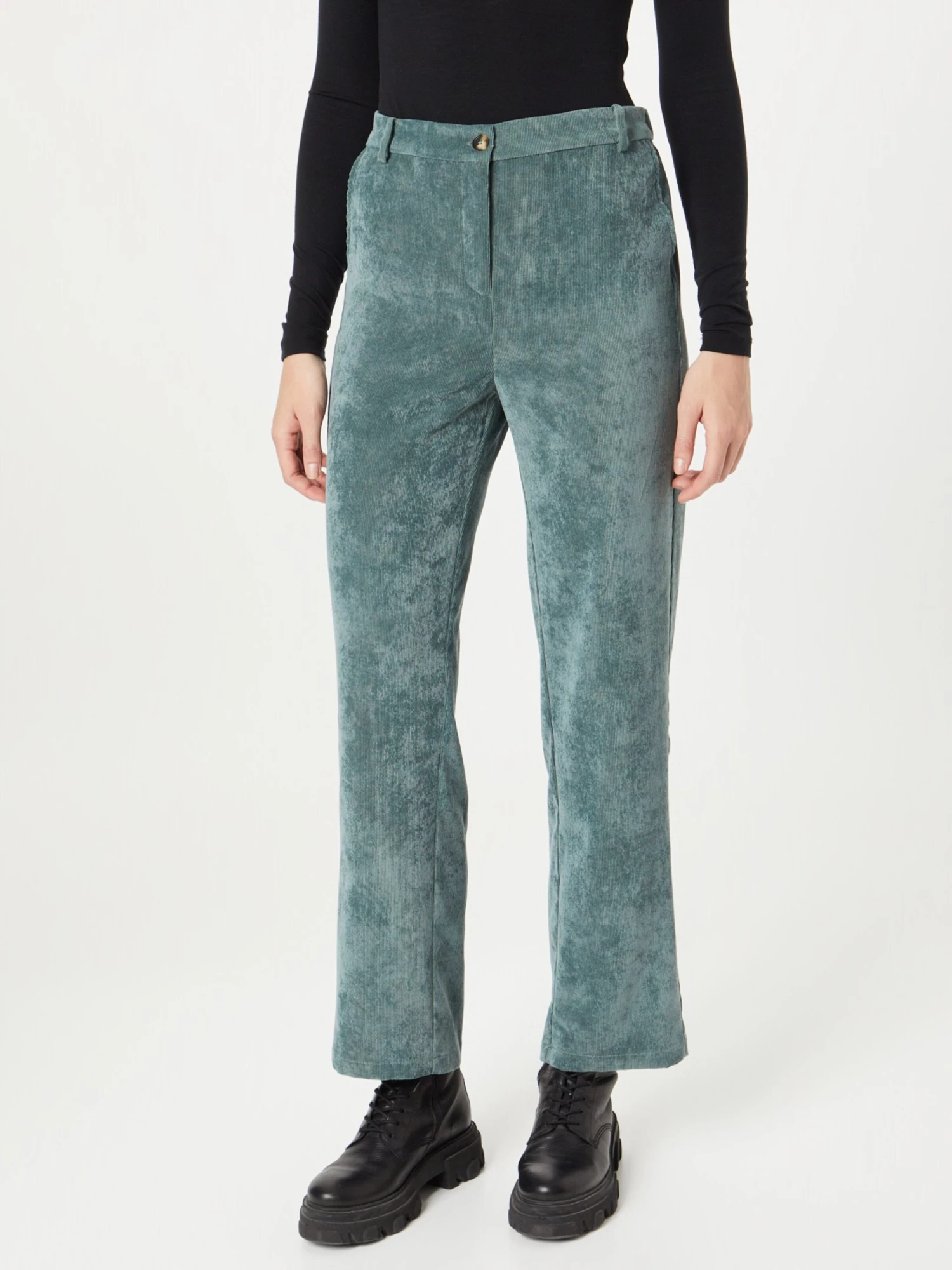 Vila Ribbroeken Bootcut Broek VES Dames Mintgroen 3 Vila Ribbroeken Bootcut Broek VES Dames Mintgroen - Afbeelding 3