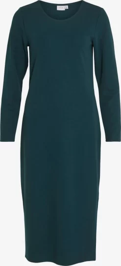 Vila Jerseyjurken Jurk ARMERONE Dames Donkergroen