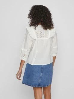 Vila Blouses Met Korte Mouw Blouse THEA Dames Offwhite -Vila 40638b93675e416ffb987ff82528a24e