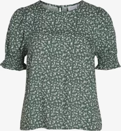 Vila Blouses Met Korte Mouw Blouse SUN Dames Donkergroen