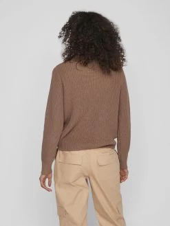 Vila Coltruien Trui Dames Bruin -Vila 41d8034d737e83e9a3976c2d93bd7e0b