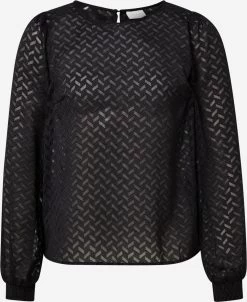 Vila Blouseshirts Blouse Partisan Dames Zwart