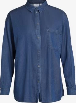 Vila Overhemden Blouse Bista Dames Donkerblauw