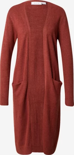 Vila Vesten Gebreid Vest Ril Dames Roestbruin