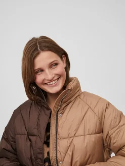 Vila Wintermantels Wintermantel Dames Sand / Bruin -Vila 437f10160aaafebf4d50fc0681c65a9a scaled