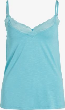 Vila Kanten Tops Top NOEL Dames Blauw