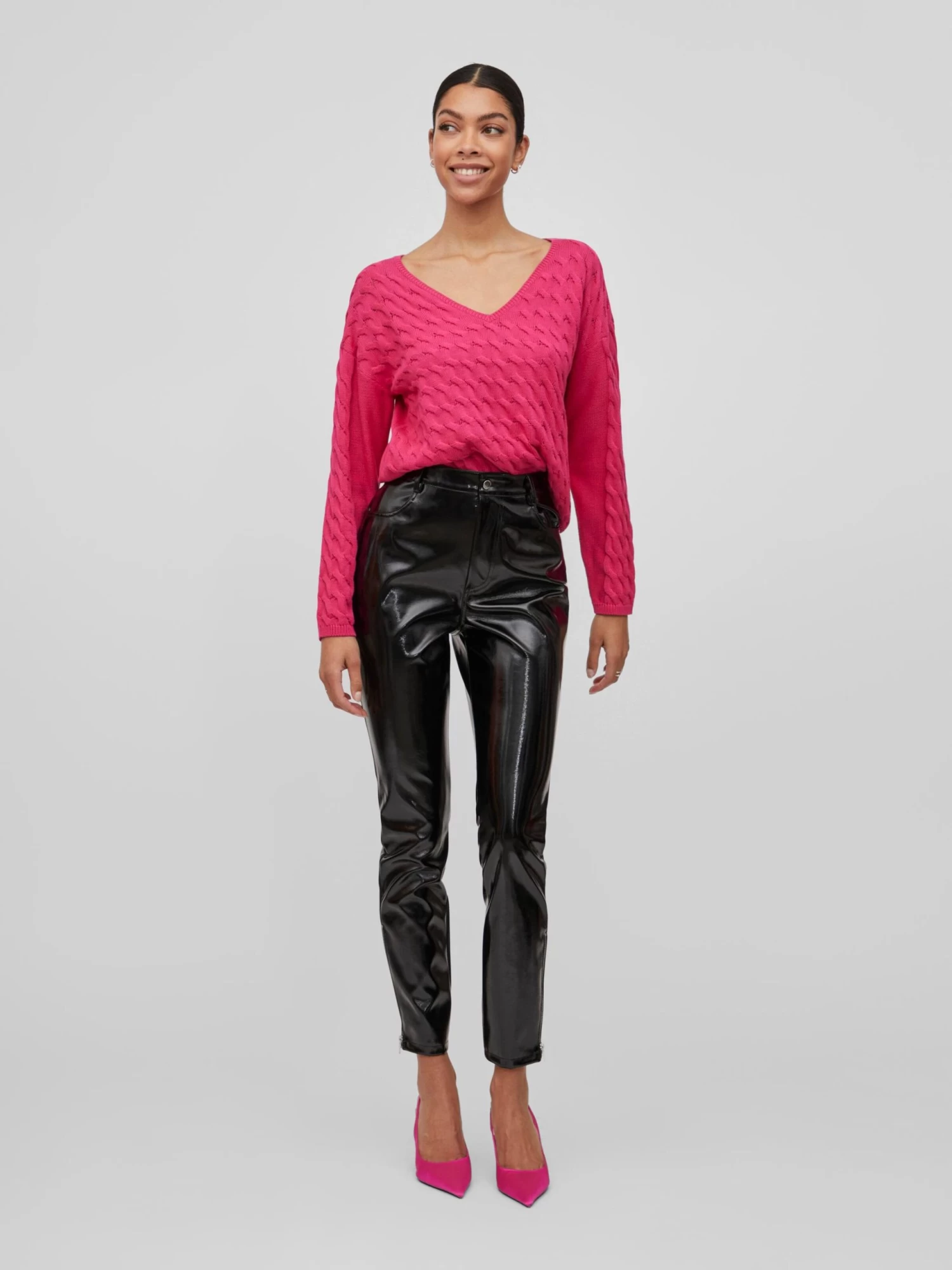 Vila Basic Truien Trui Chao Dames Pitaja Roze 6 Vila Basic Truien Trui Chao Dames Pitaja Roze - Afbeelding 6