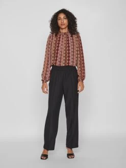 Vila Blouseshirts Blouse Josefina Dames Wijnrood -Vila 449650a5cf5fbc64c4149e5393f9b65a