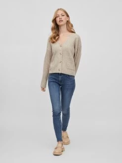 Vila Vesten Gebreid Vest Irina Dames Chamois 11 Vila Vesten Gebreid Vest Irina Dames Chamois -Vila 44a7bdad1862b2e058b8a071ffc3f486